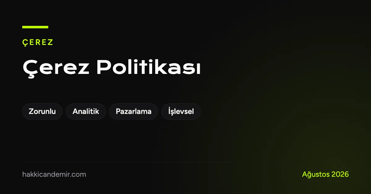 Çerez politikası: zorunlu, analitik, pazarlama ve işlevsel çerez türleri