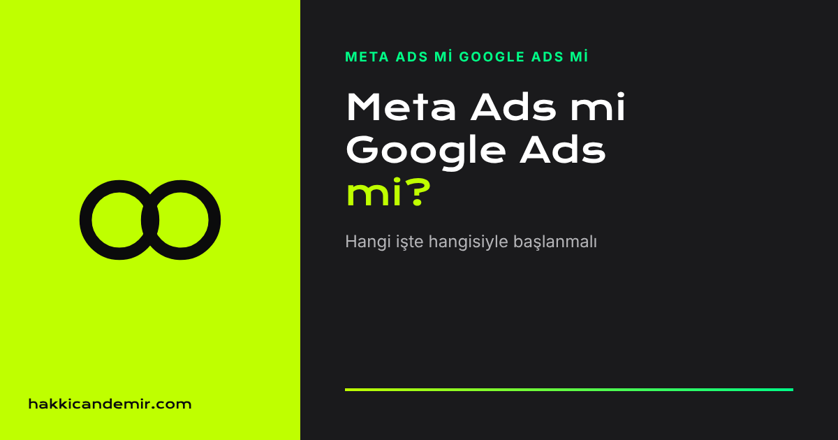 Meta Ads mi Google Ads mi kapak görseli: hangi işte hangisiyle başlanmalı